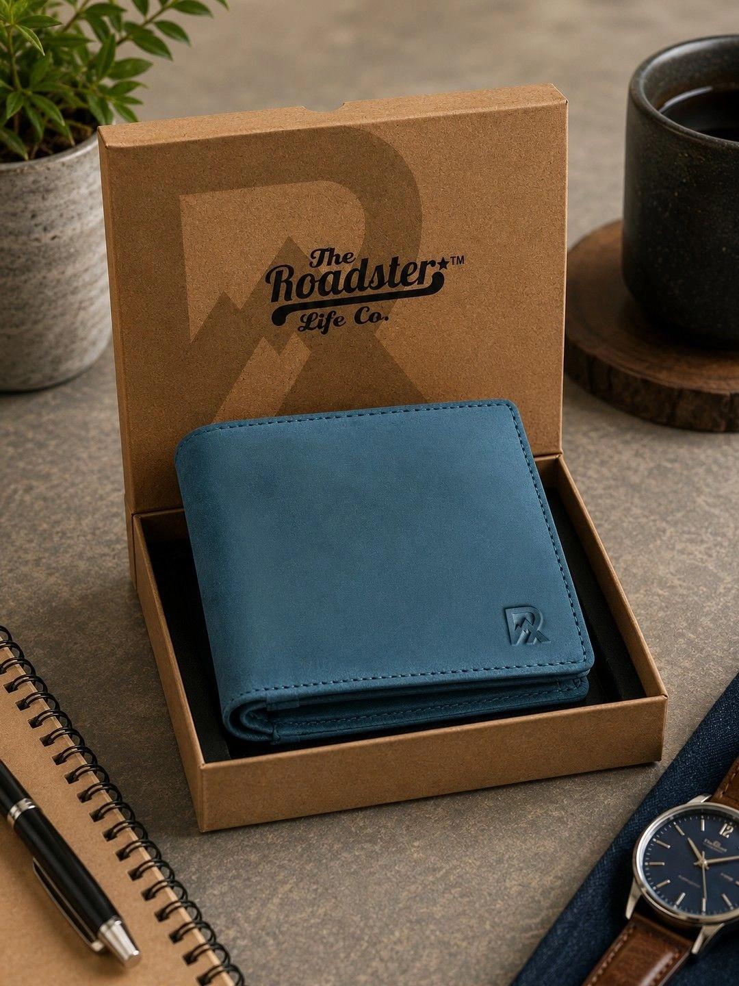 Roadster Men Leather Two Fold Wallet
