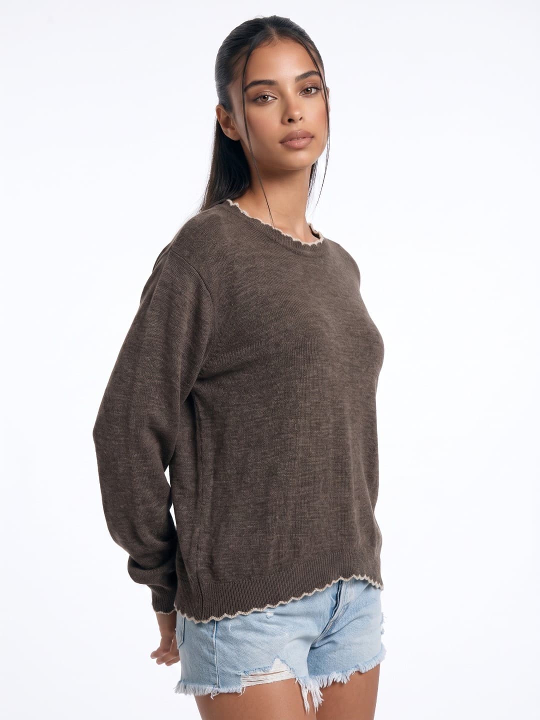 glitchez Oversized Fit Pullover Sweaters