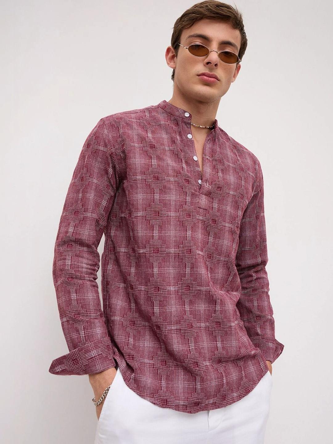 VASTRADO Men Checked Kurta