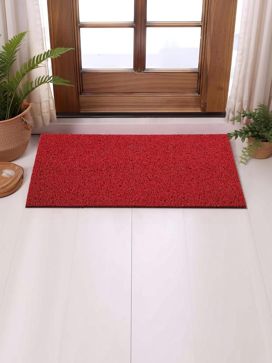 FabMarts Red Durable Anti-Skid Doormats