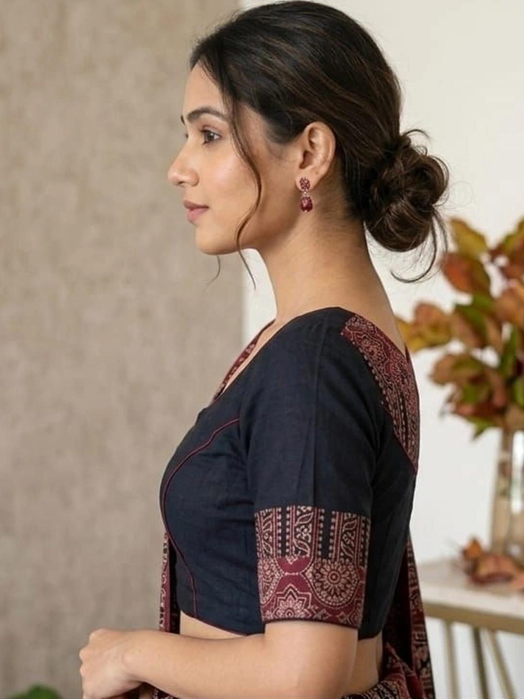 RIMJHIM Cotton Printed Saree Blouse