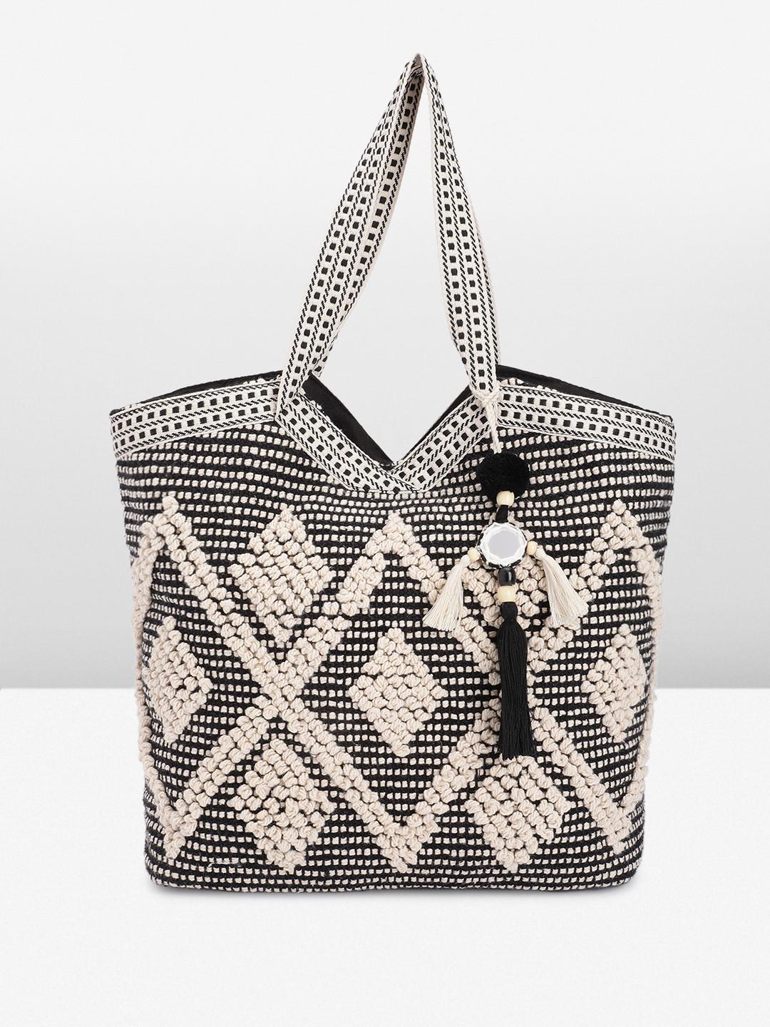 Anouk Geometric Oversized Structured Tote Bag