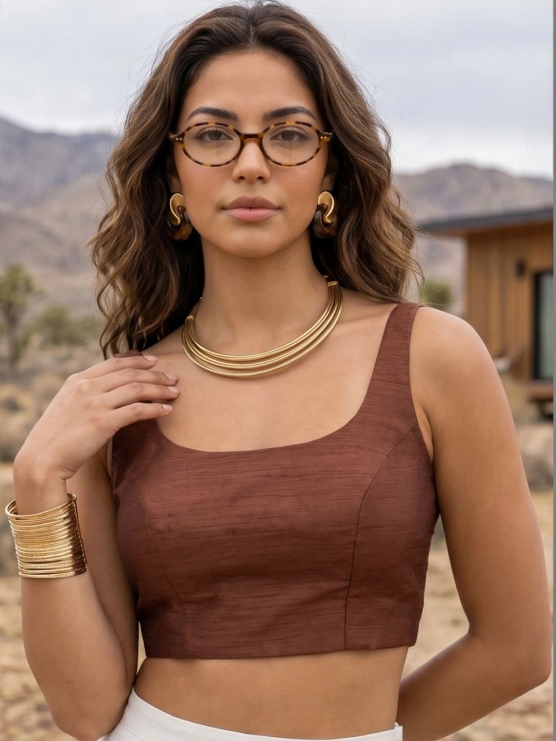 Aanyor Solid Saree Blouse