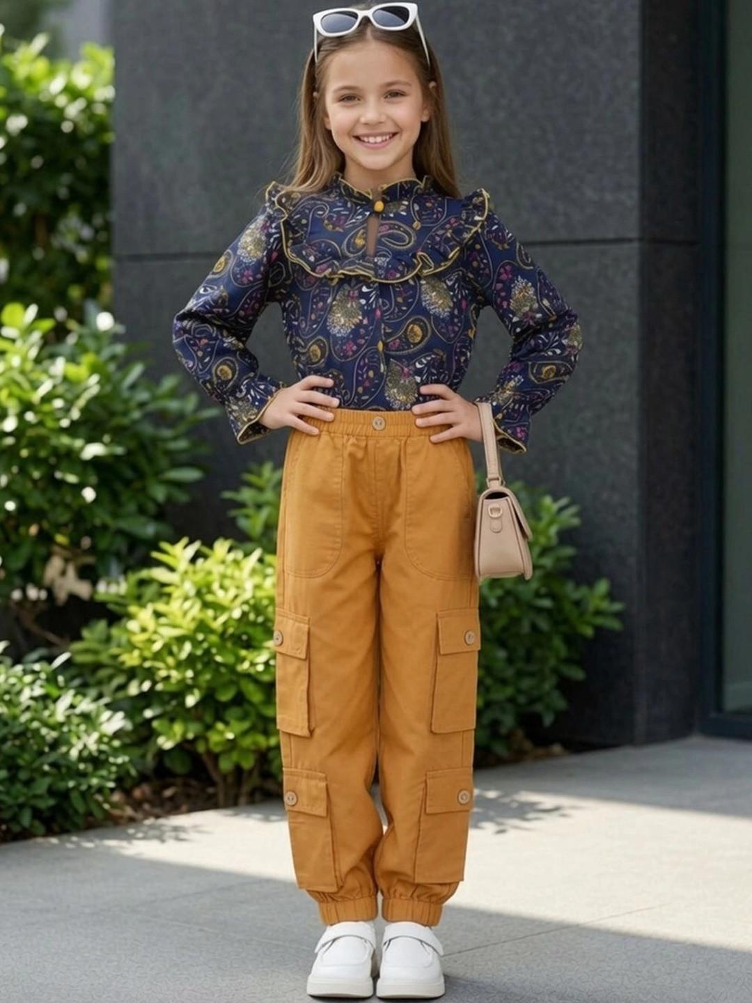 Cutiekins Girls Printed Top with Trousers