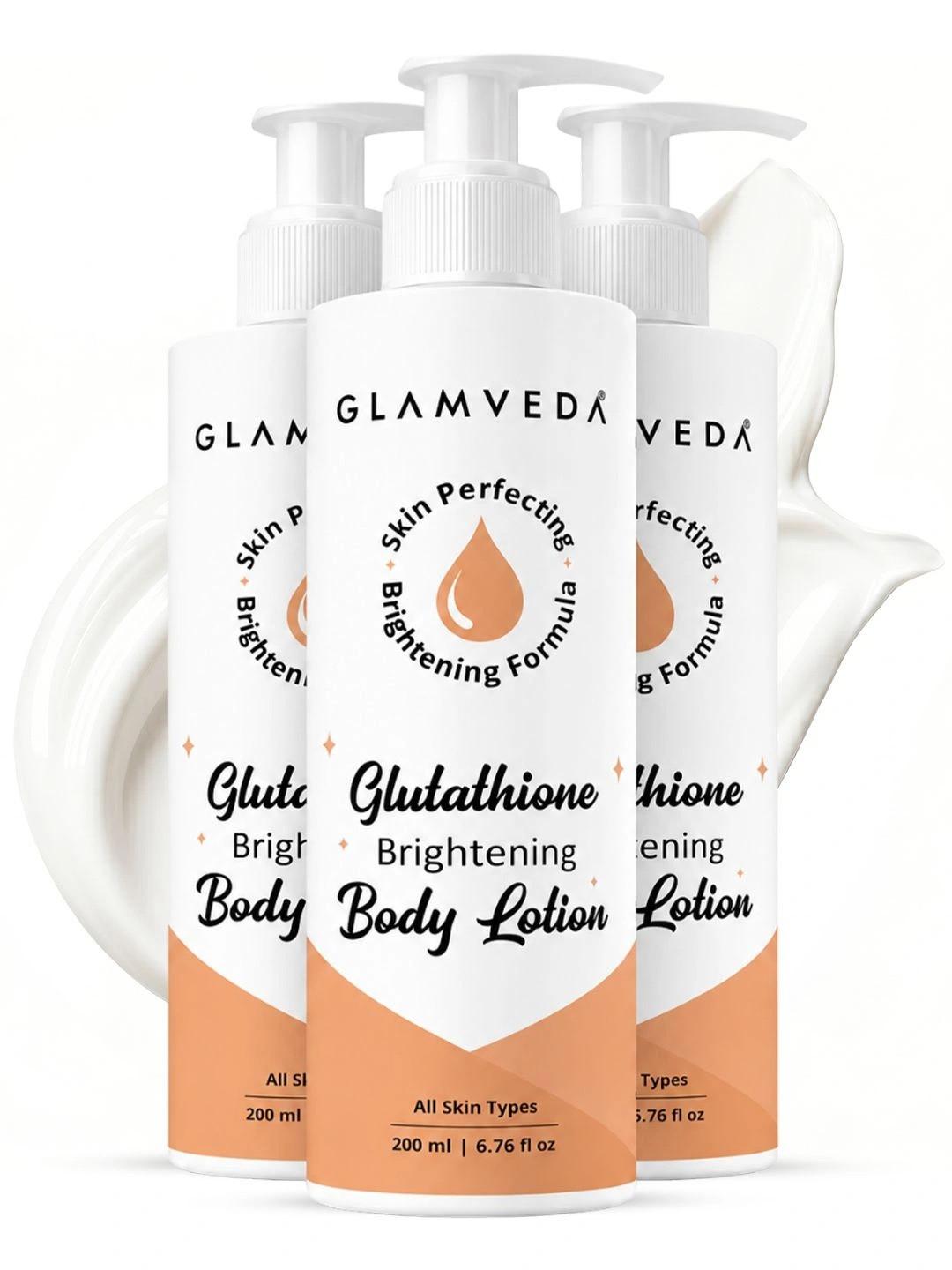 GLAMVEDA Set Of 3 Glutathione Brightening Body Lotion - 200 ml Each