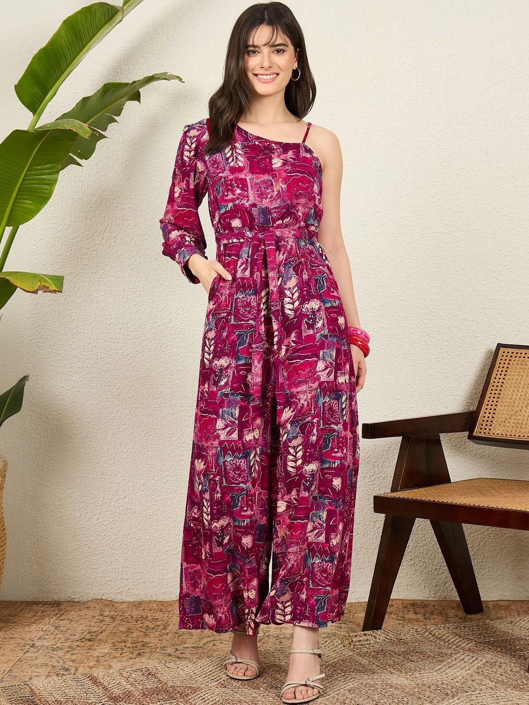 Anouk Modal Blend Printed Basic Jumpsuit