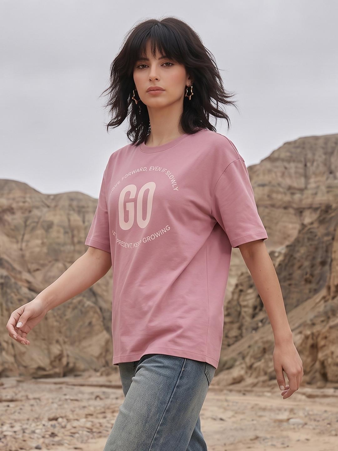 The Roadster Life Co. Relaxed Fit Typography Printed T-shirt