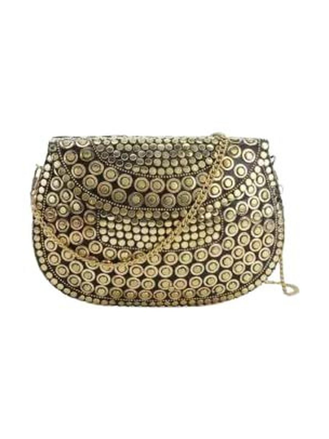 Anouk Embellished Half Moon Clutch