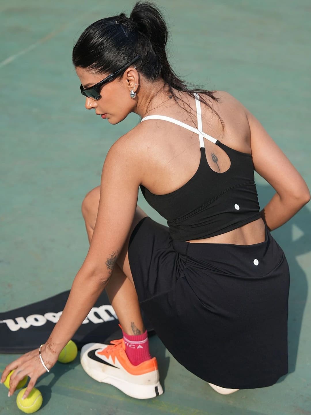 CAVA Black Cross Back Sports Crop Bra