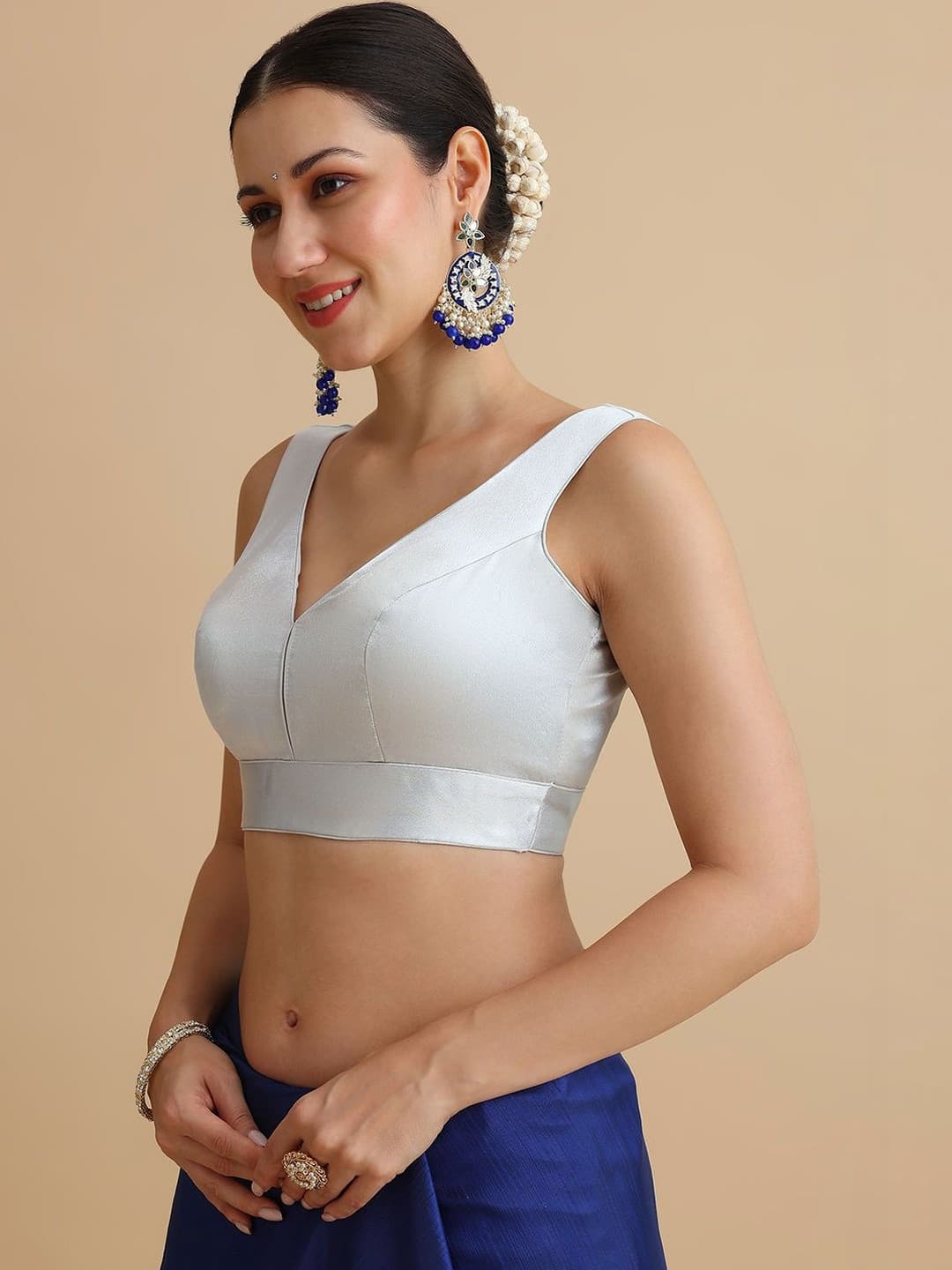 Anouk Solid Saree Blouse