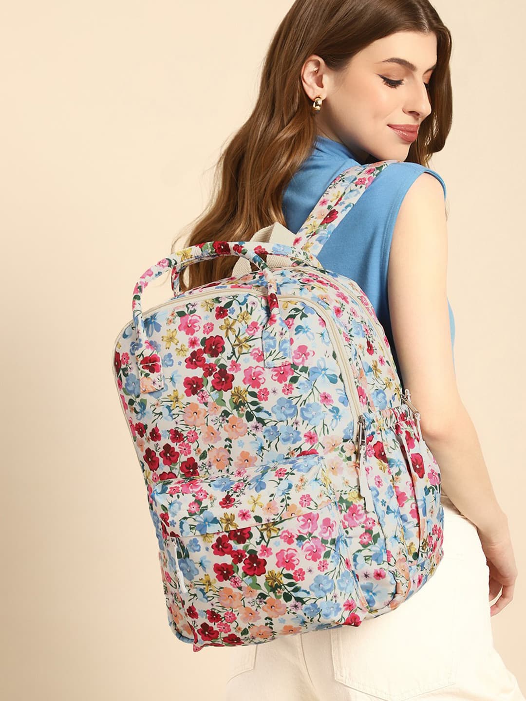 DressBerry Women Floral Printed Backpack