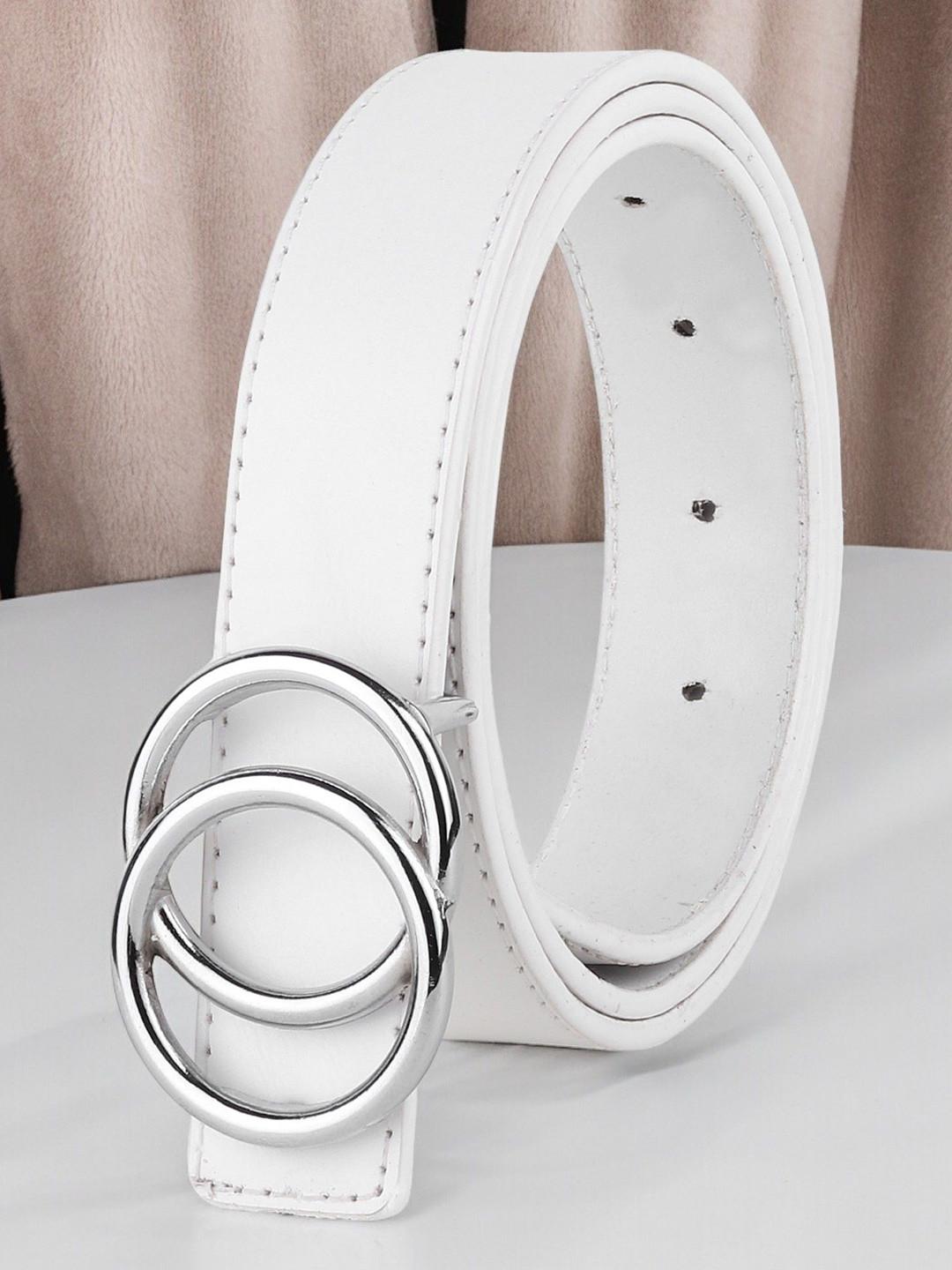 DressBerry Women Solid Push Pin Closure Belt
