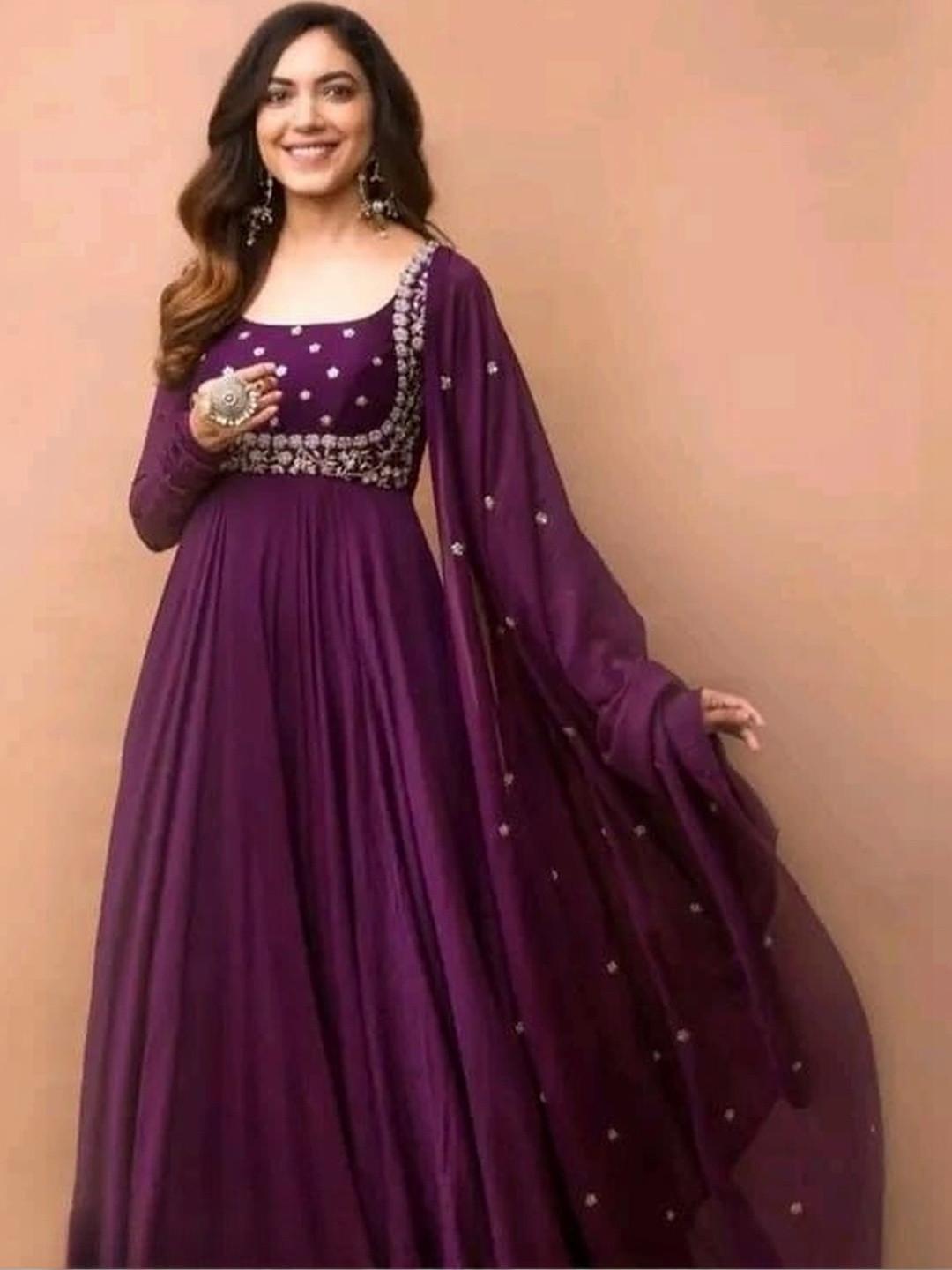 Maeswag Women Embellished Georgette Anarkali Kurta