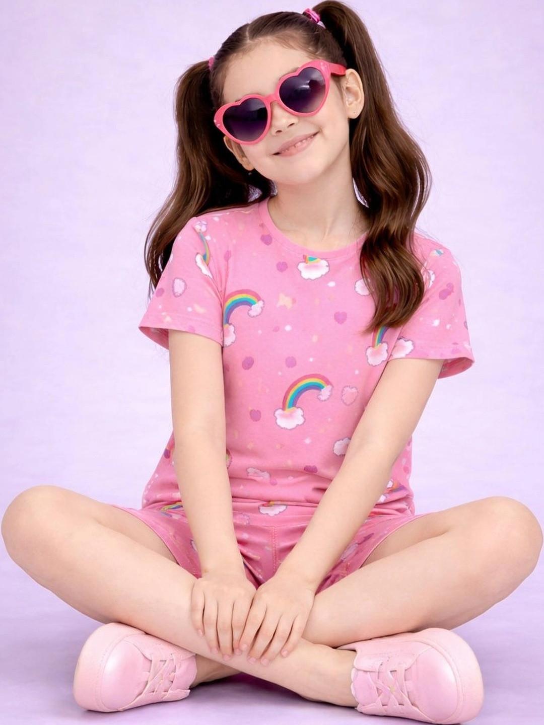 LITBABY Girls Printed Short Sleeves Nightdress