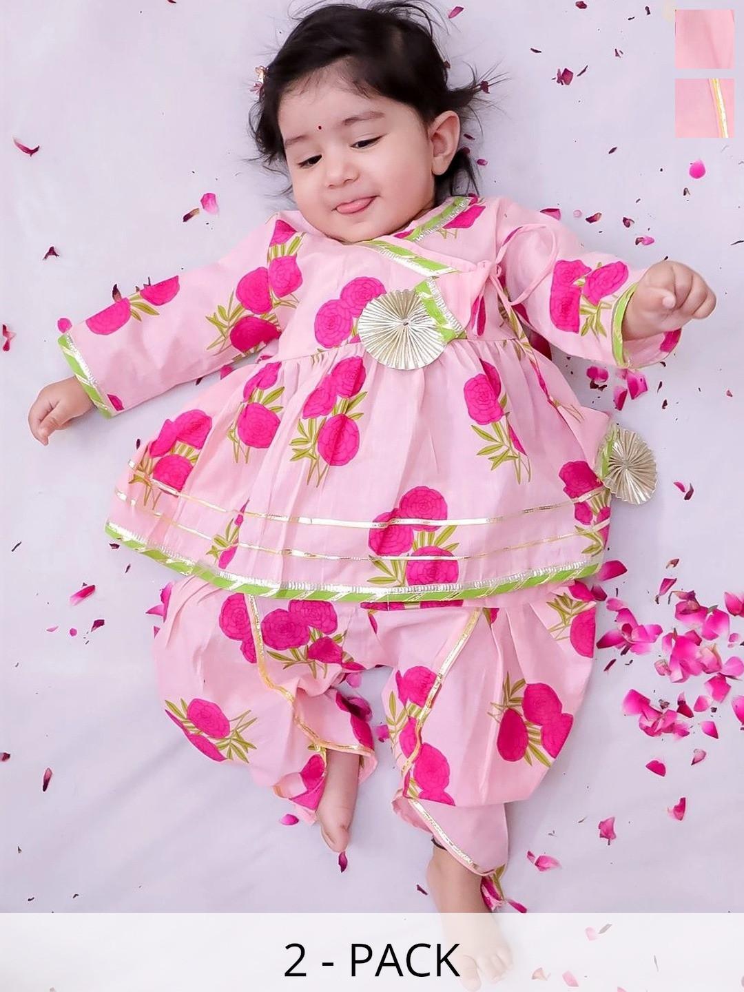BownBee Girls Printed Dhoti Pants