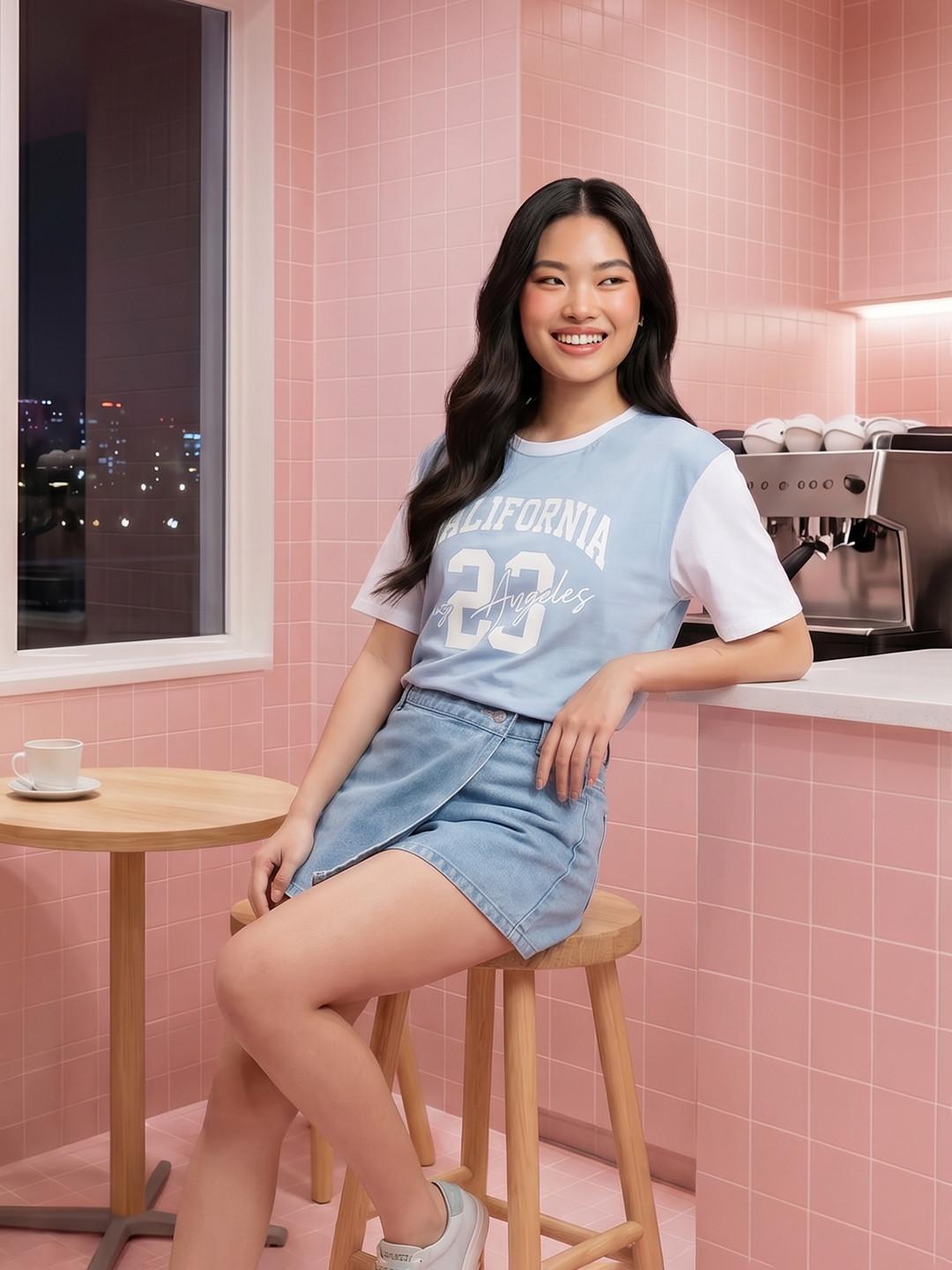 DressBerry Typography Printed Drop-Shoulder Sleeves Relaxed Fit T-shirt