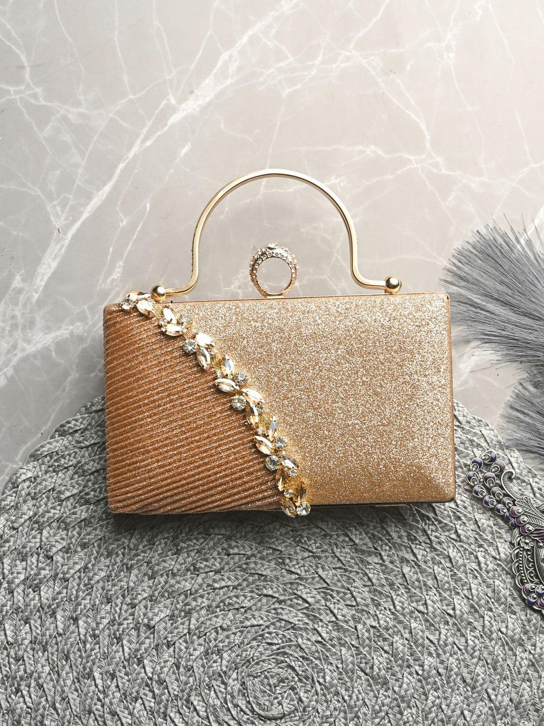 DressBerry Embellished Box Clutch