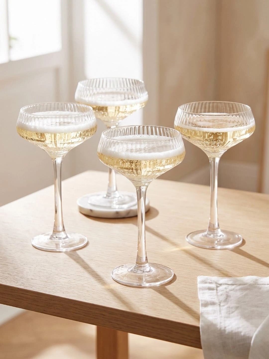 Troveas Transparent 4 Easy to Clean Glass Martini Glass Bar Glass
