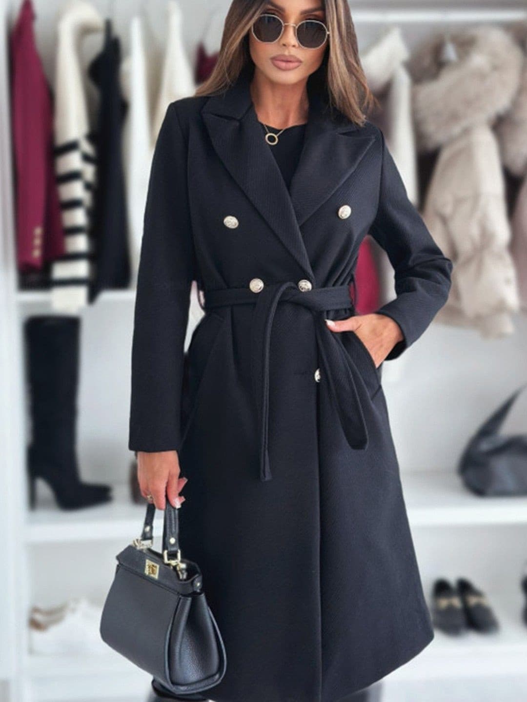 DressBerry Women's Black Casual Polyester Blazer