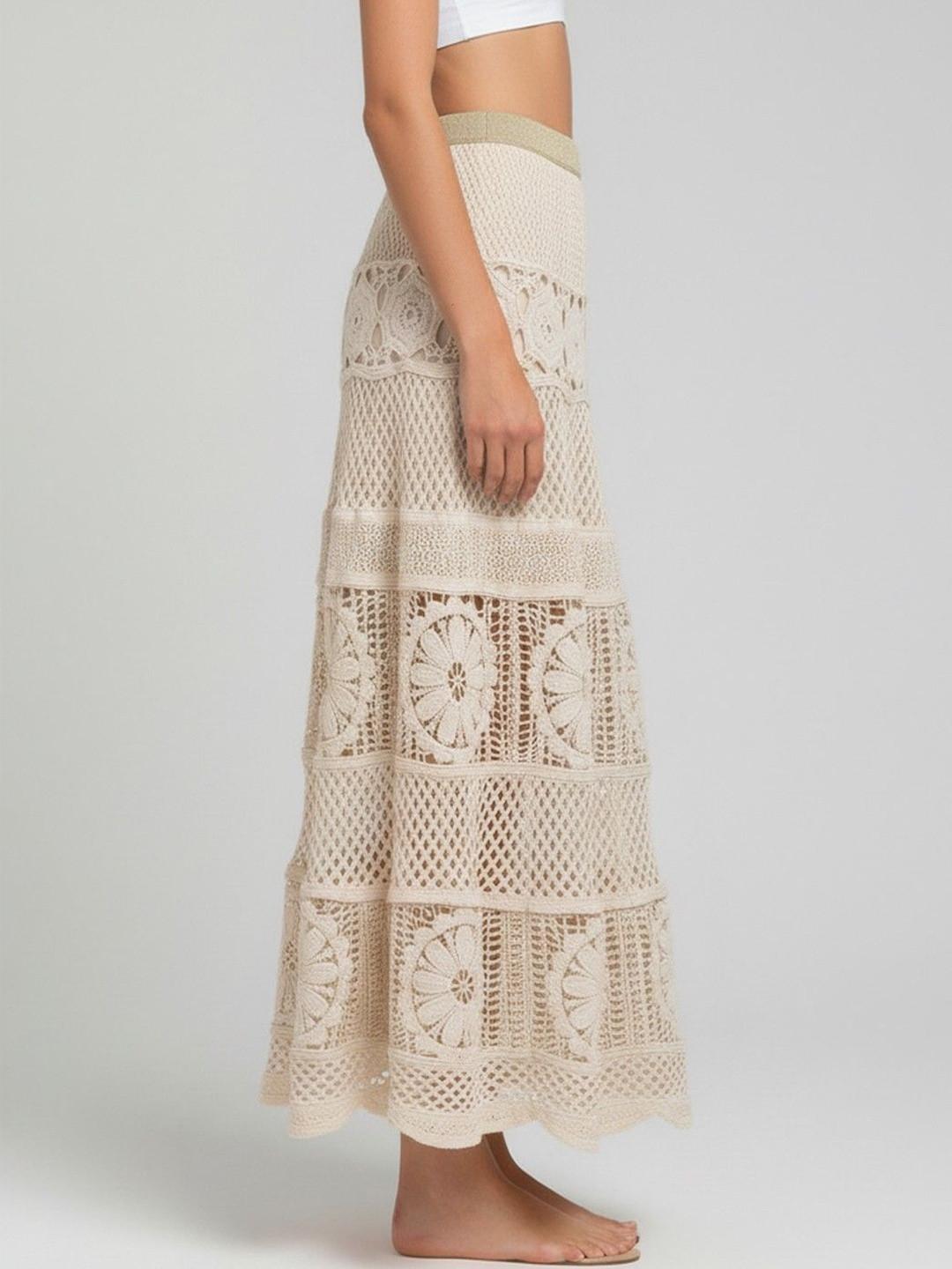DressBerry Self Design A-line Straight Skirts