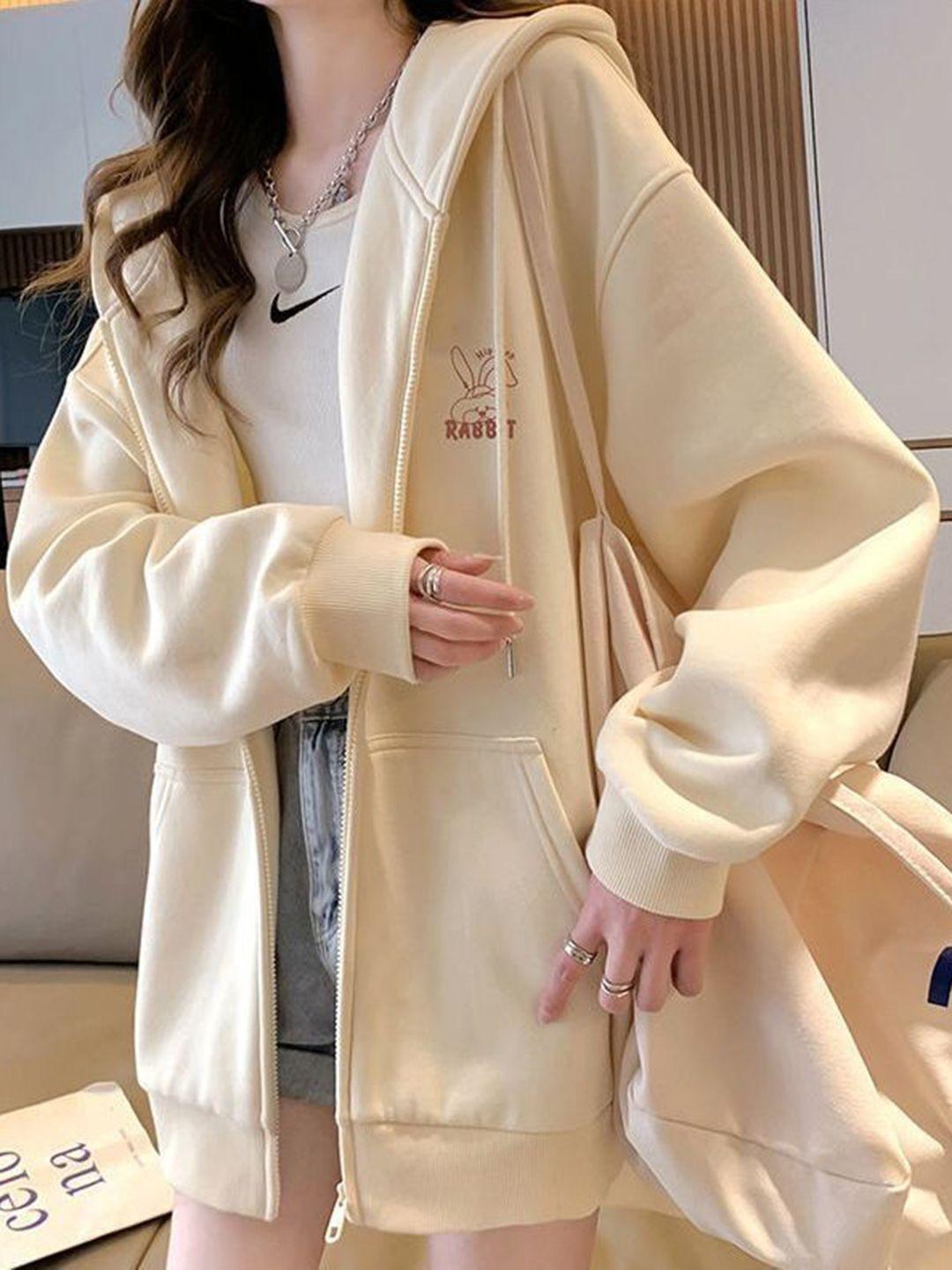DressBerry Women Printed Hooded Sweatshirt