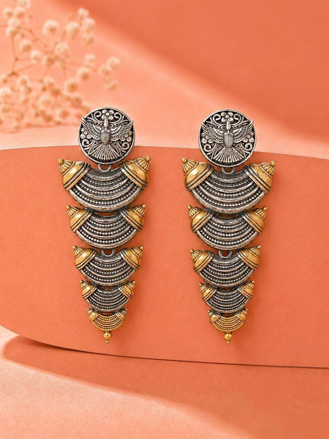 Voylla Geometric Drop Earrings