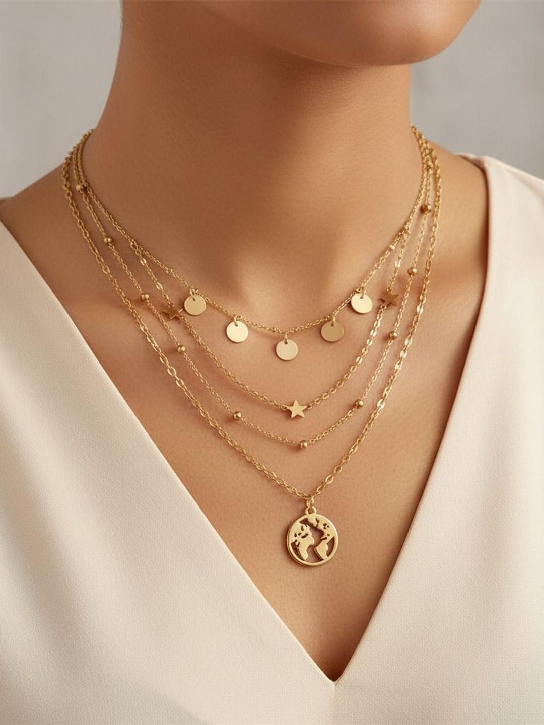 DressBerry Gold-Plated Layered Necklace