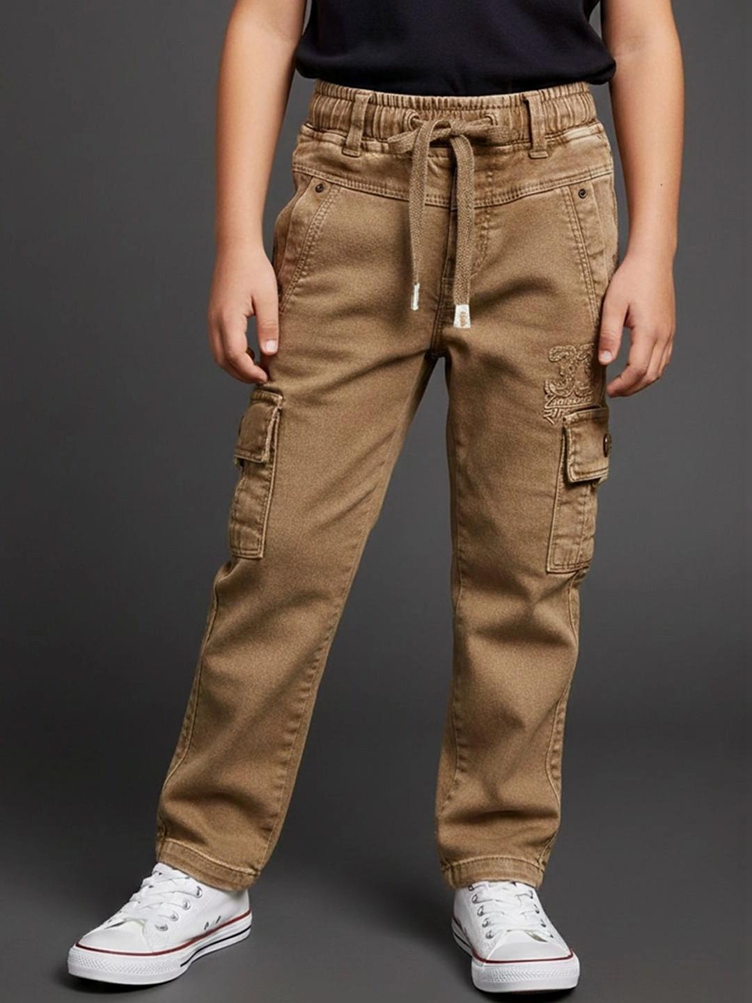 Dripteen Boys Straight Fit Mid-Rise Embroidered Stretchable Jeans