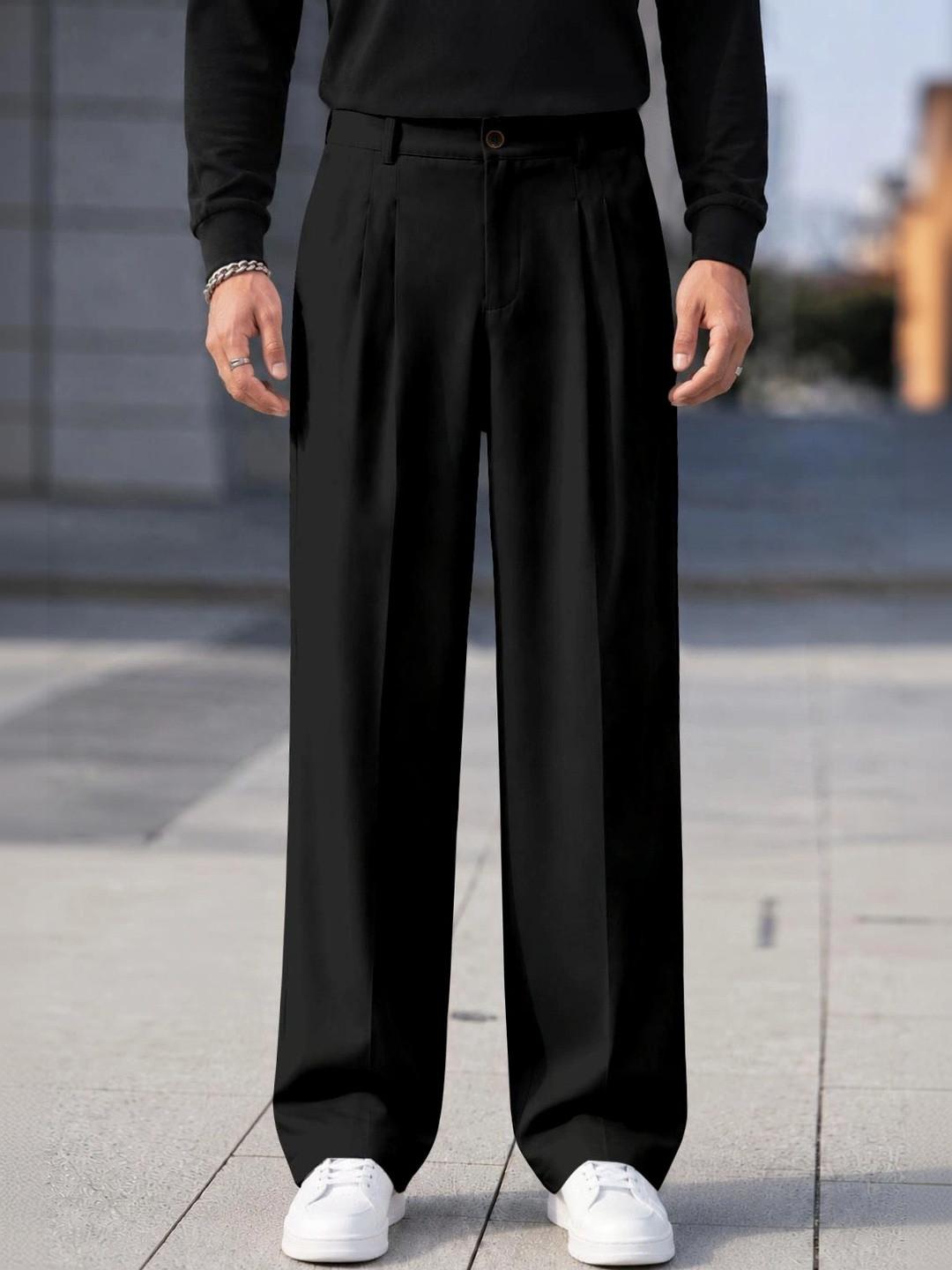 FTX Men Relaxed Loose Fit Easy Wash Pleated Trousers