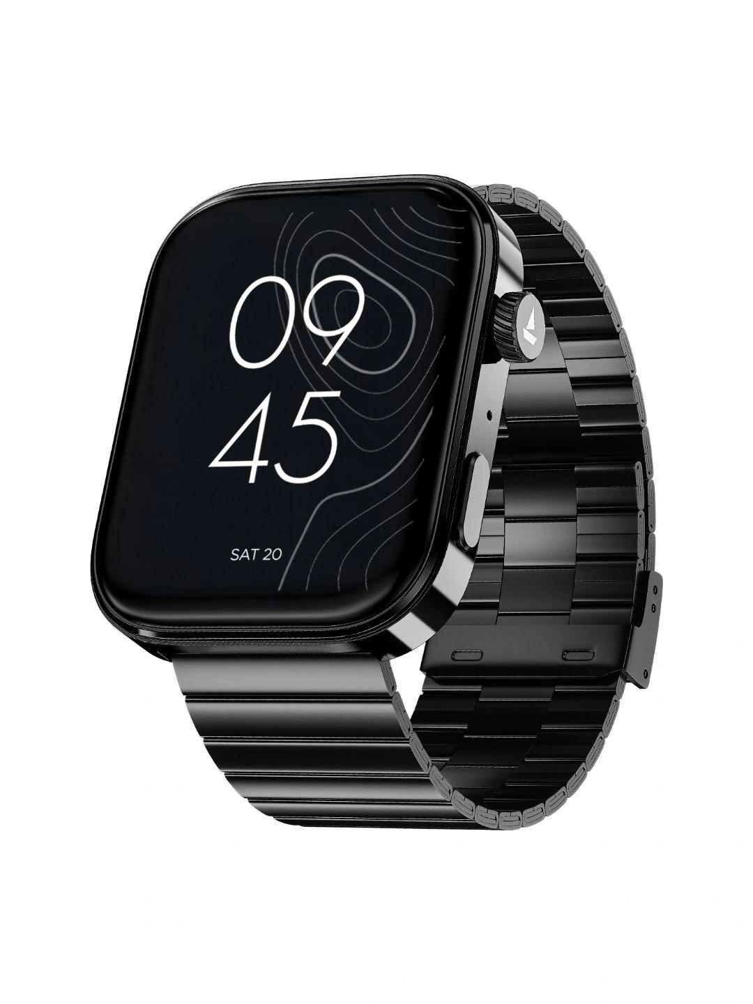 boAt Unisex Chrome Endeavour Digital Smart Watches - Steel Black