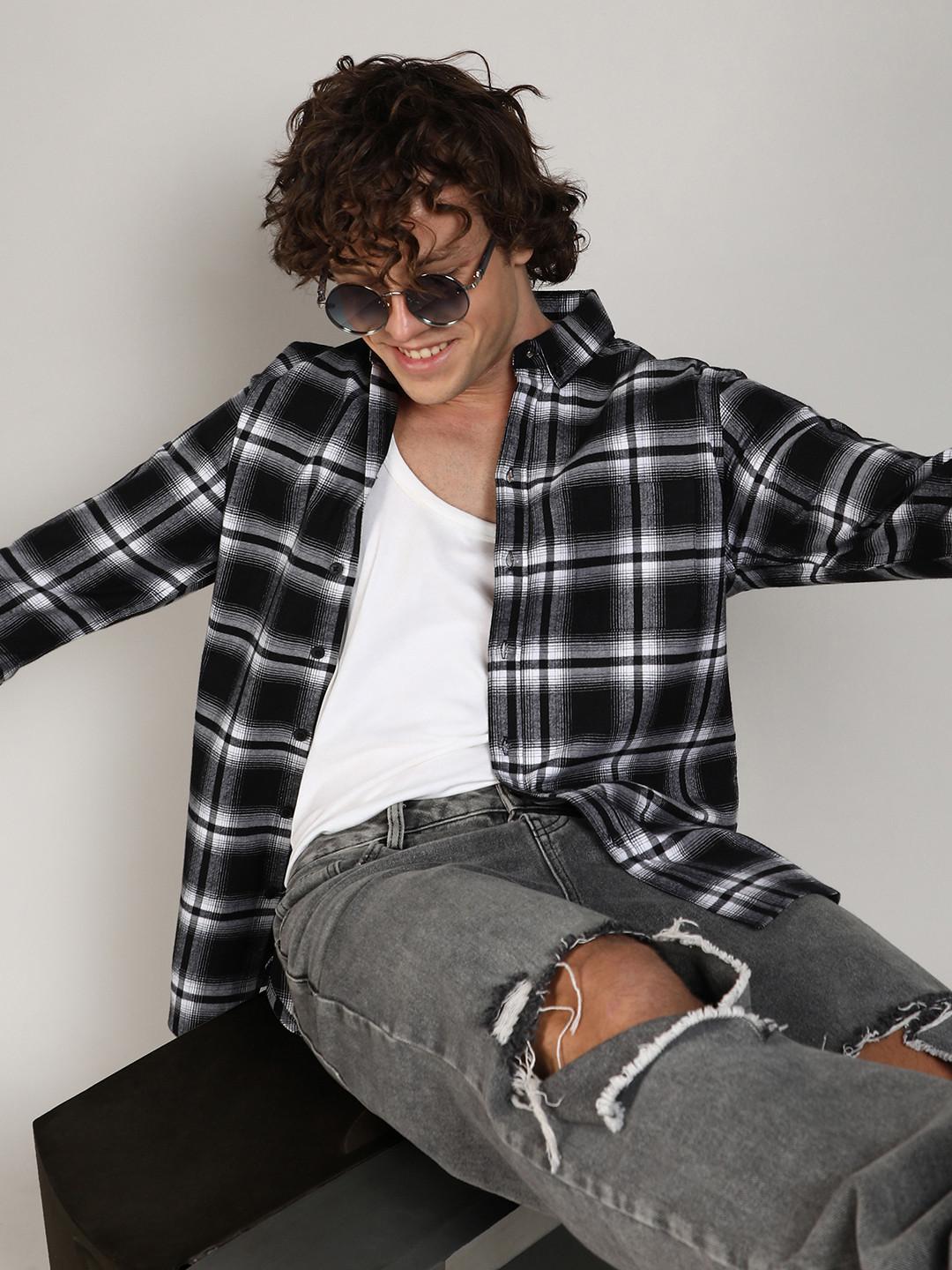 CAHOOT Men's Classic Buffalo Checked Casual Shirt