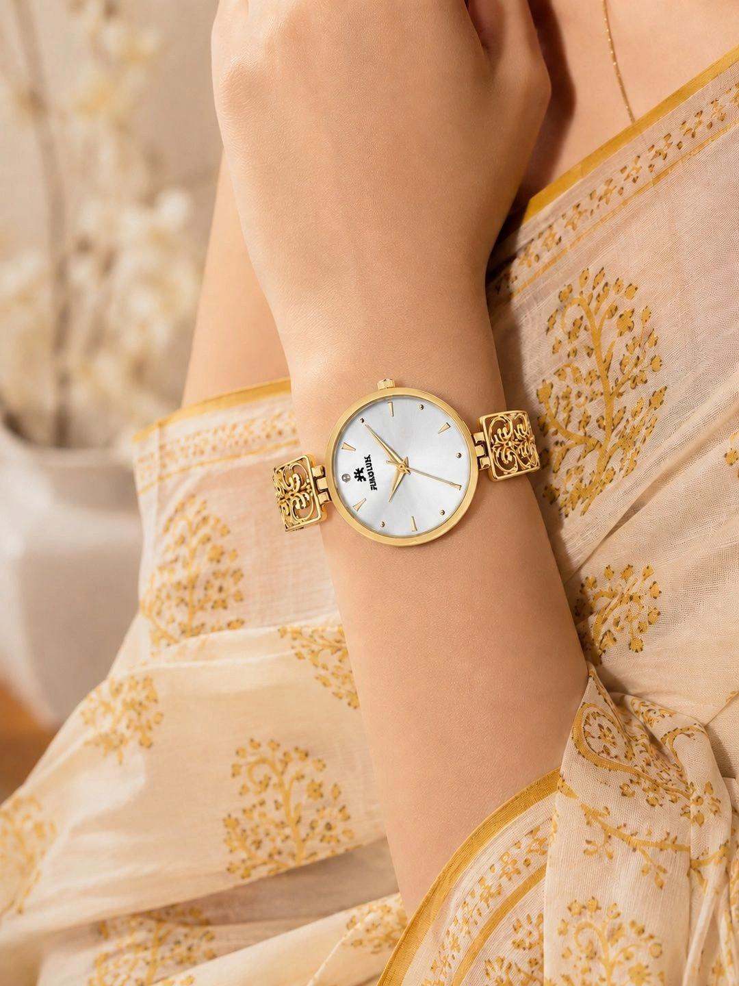 Anouk Women Brass Dial & Bracelet Style Straps Analogue Watch ANW-067-WH