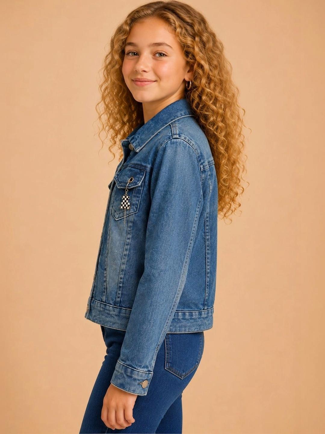 BAESD Girls Washed Denim Jacket