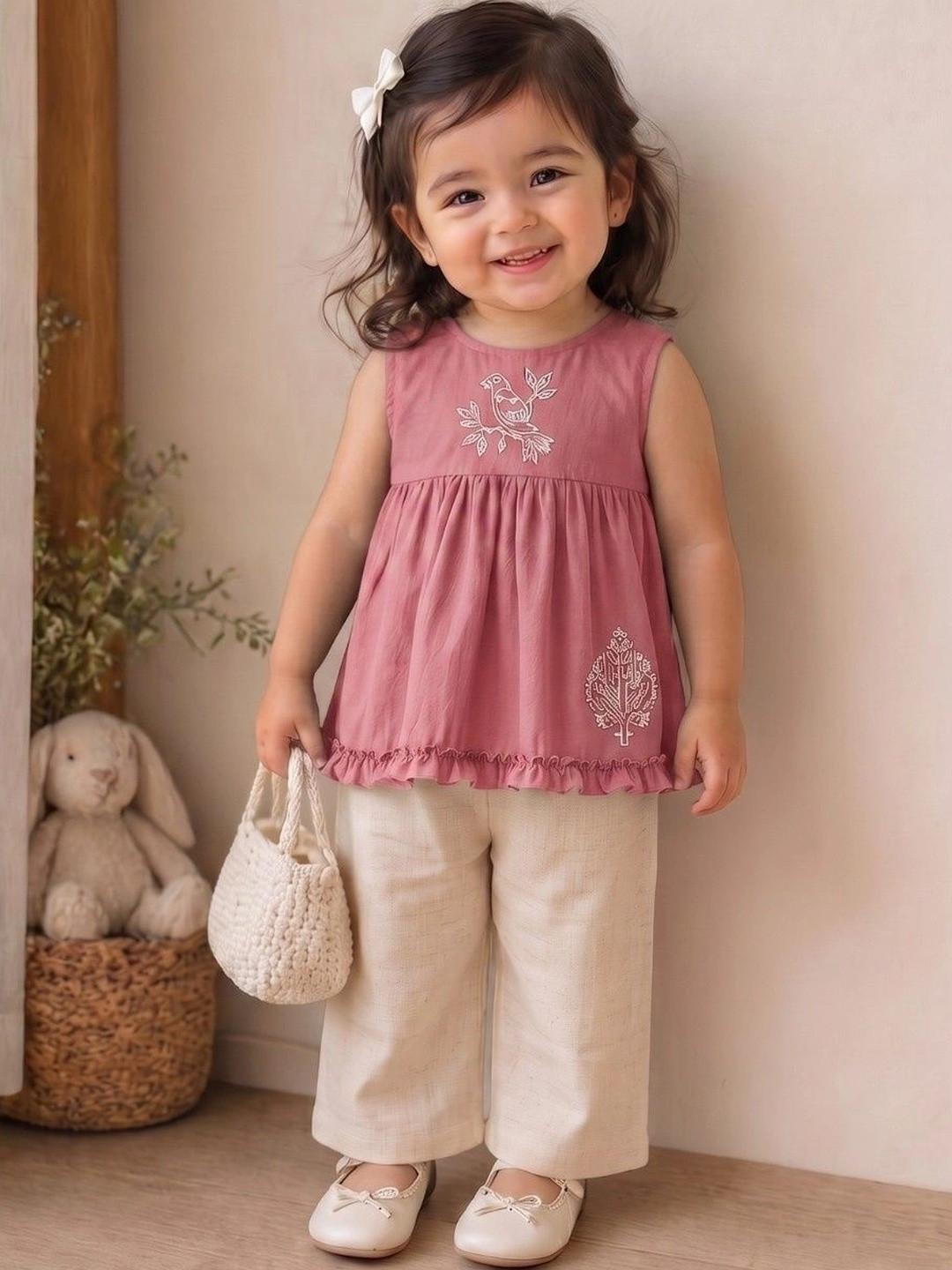 YK Floral Embroidered A-Line Dress
