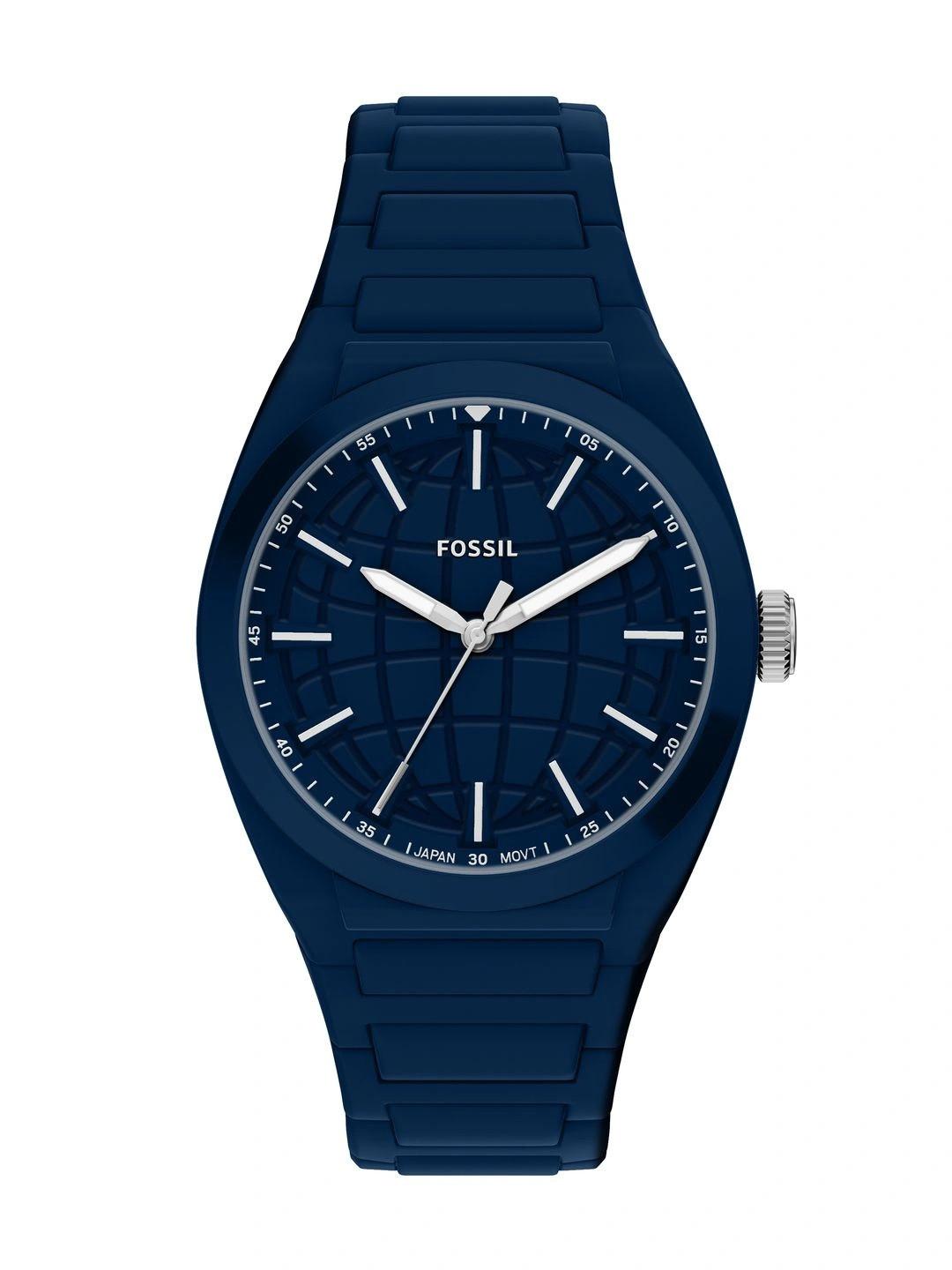 Fossil Men Patterned Dial & Straps Analogue Watch FS6177