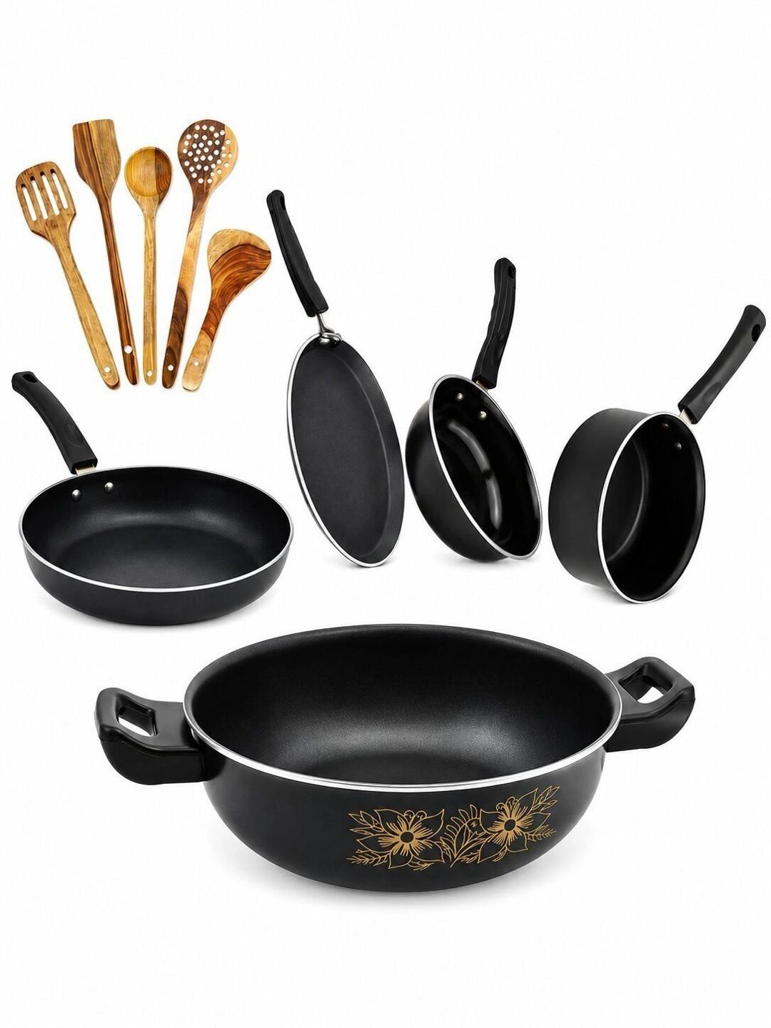 cookpro Black Induction Base Iron Cookware Set of