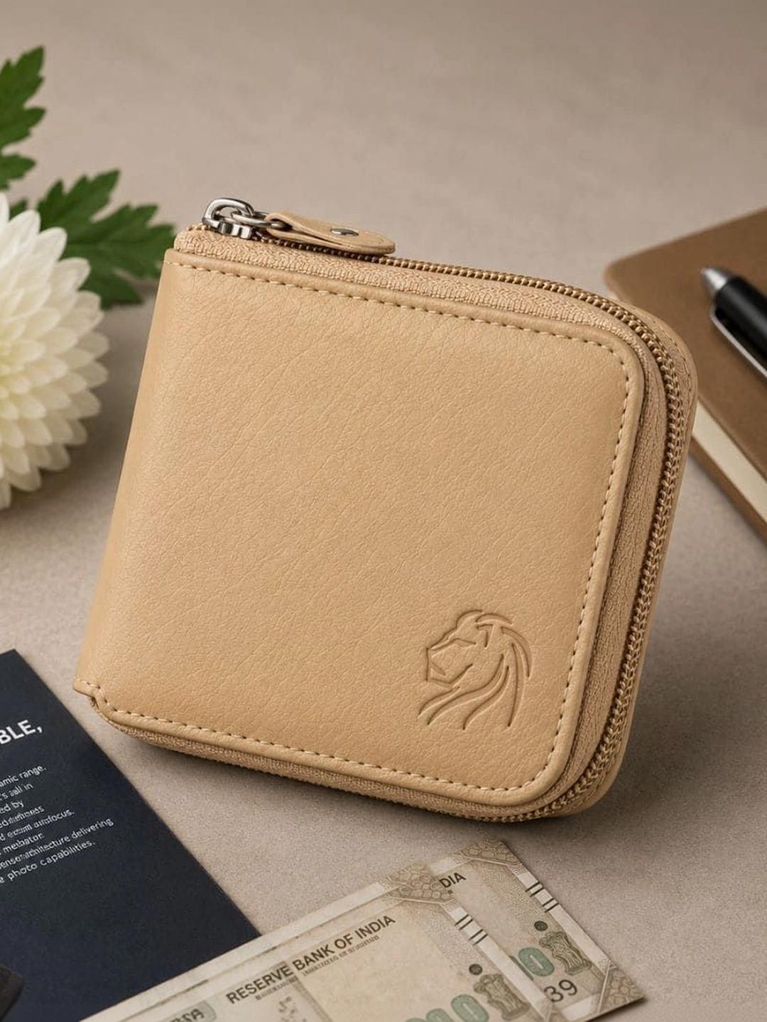 VEMILIO Men Textured PU Two Fold Wallet