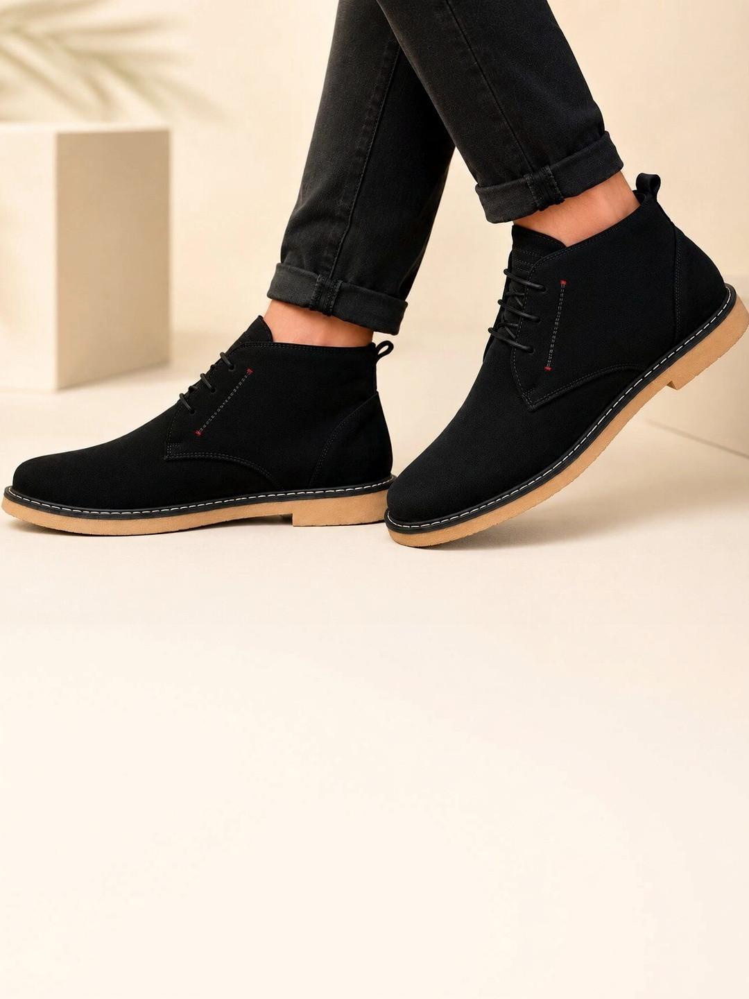 The Roadster Lifestyle Co Men Round Toe Lace-Ups Desert Boots