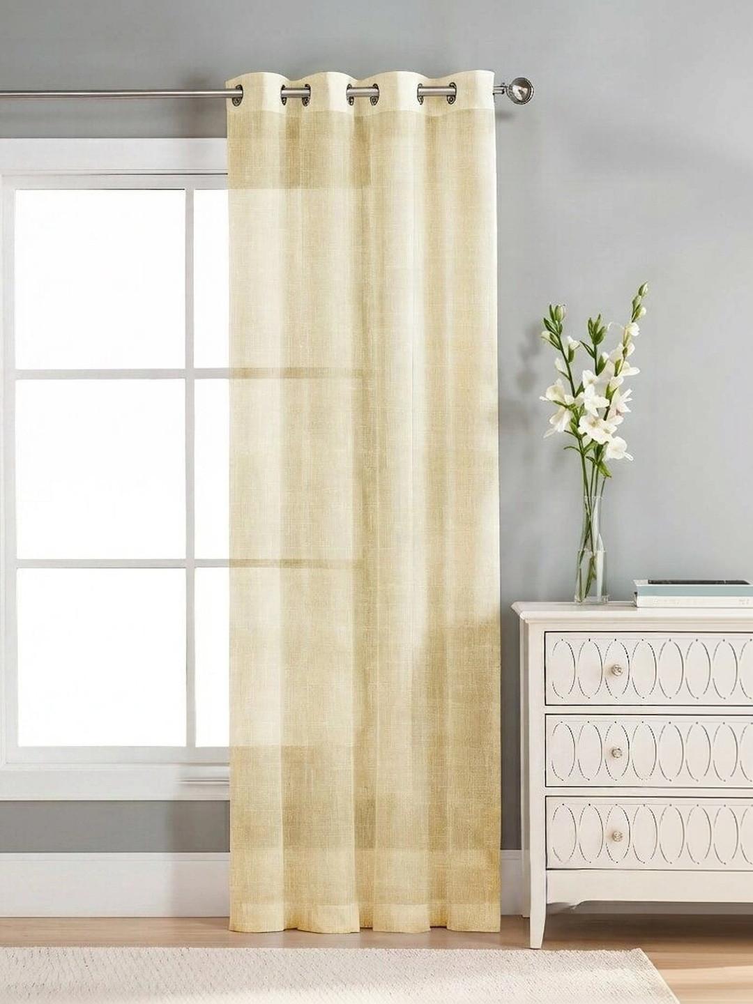 SIMPLYCURTAINS Beige Sheer Door Curtain