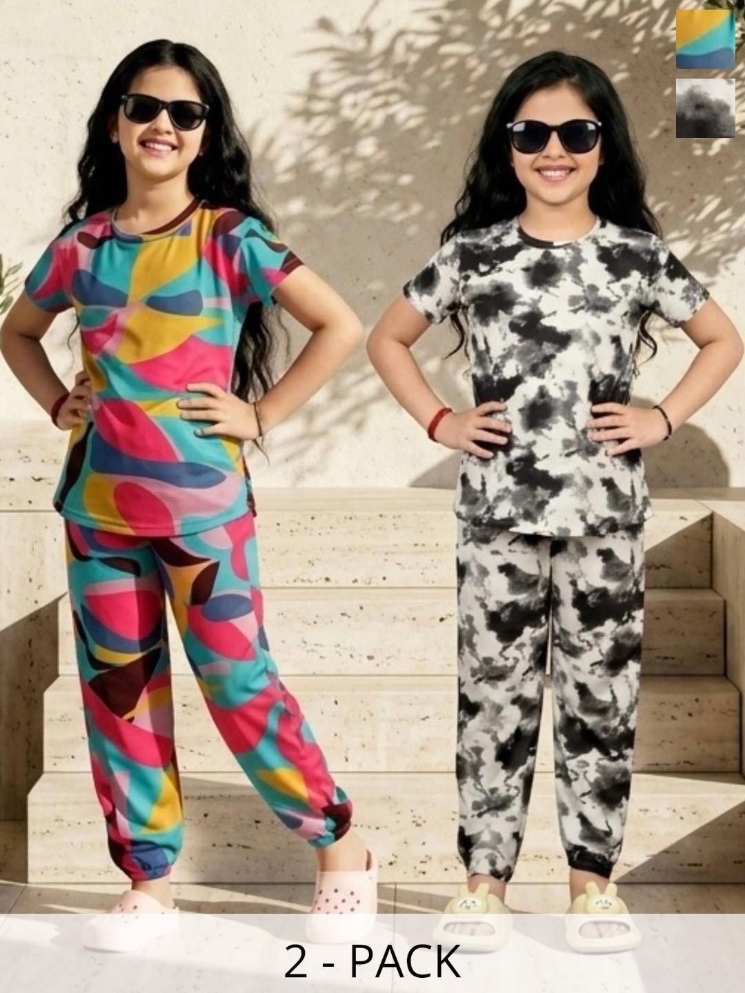 BAESD Girls Printed Short Sleeves Nightdress