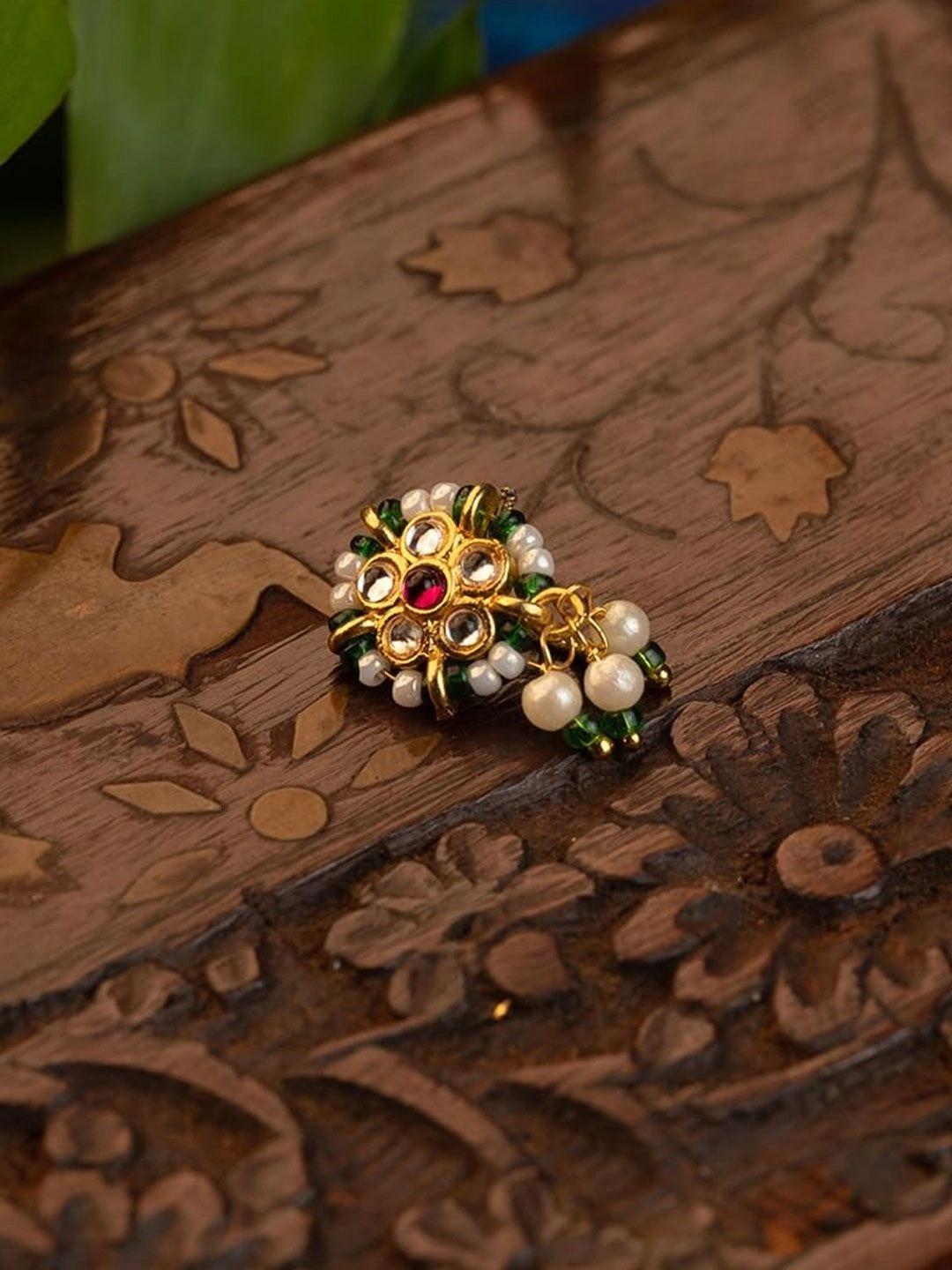 VAMA Gold-Plated Pearls Stud Nosepin