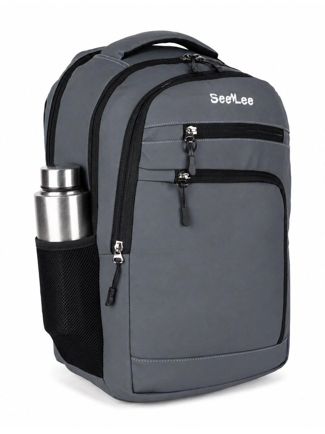 Seenlee Men Brand Logo Backpack with Compression Straps