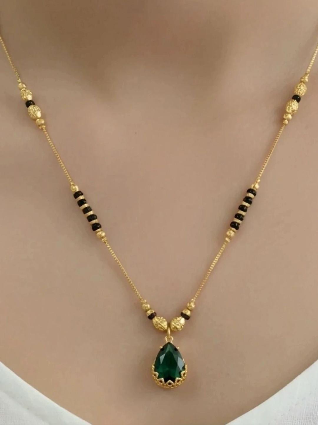 Dbell Gold-Plated Zircon Mangalsutra