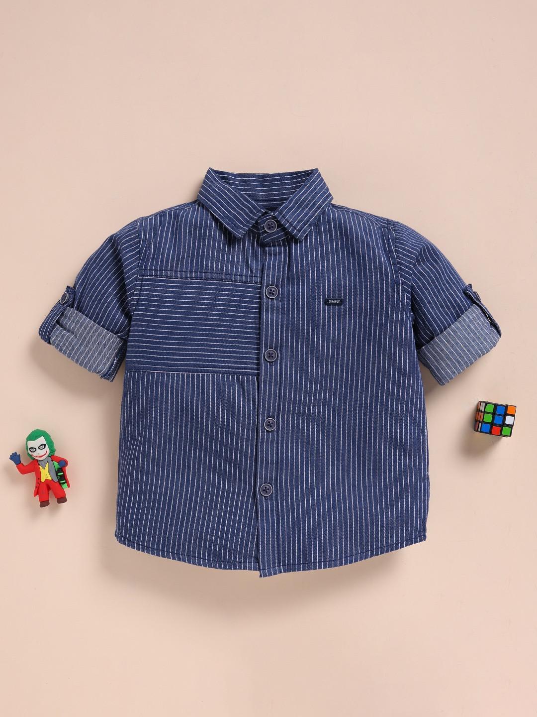Simply Boys Striped Pure Cotton Casual Shirt