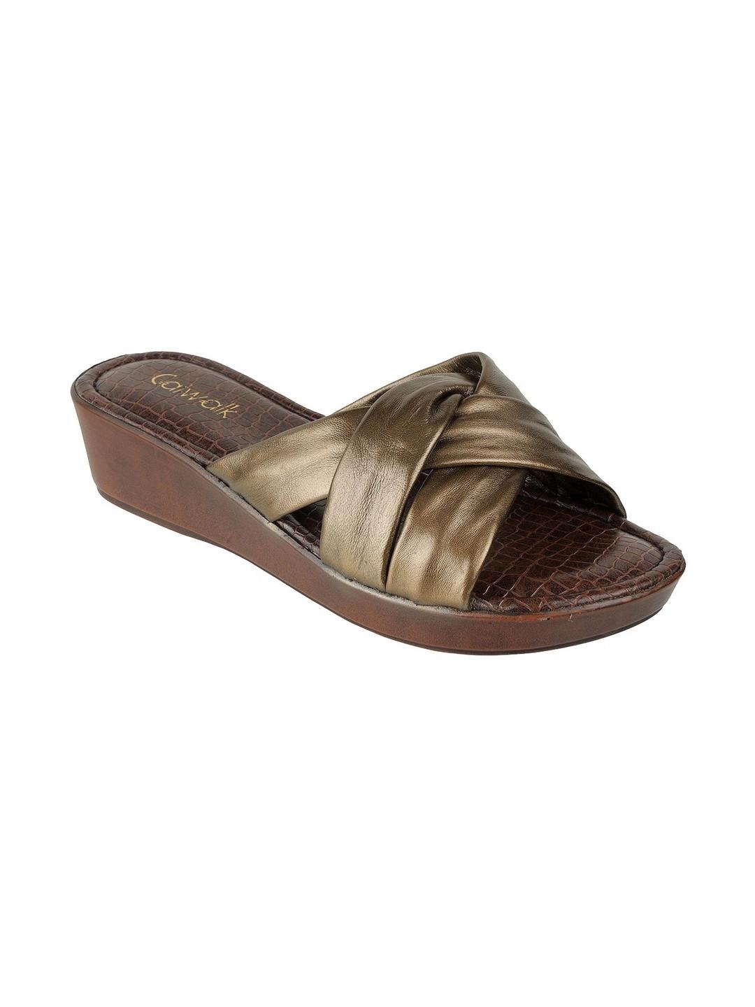 Catwalk Textured Leather Wedge Sandals