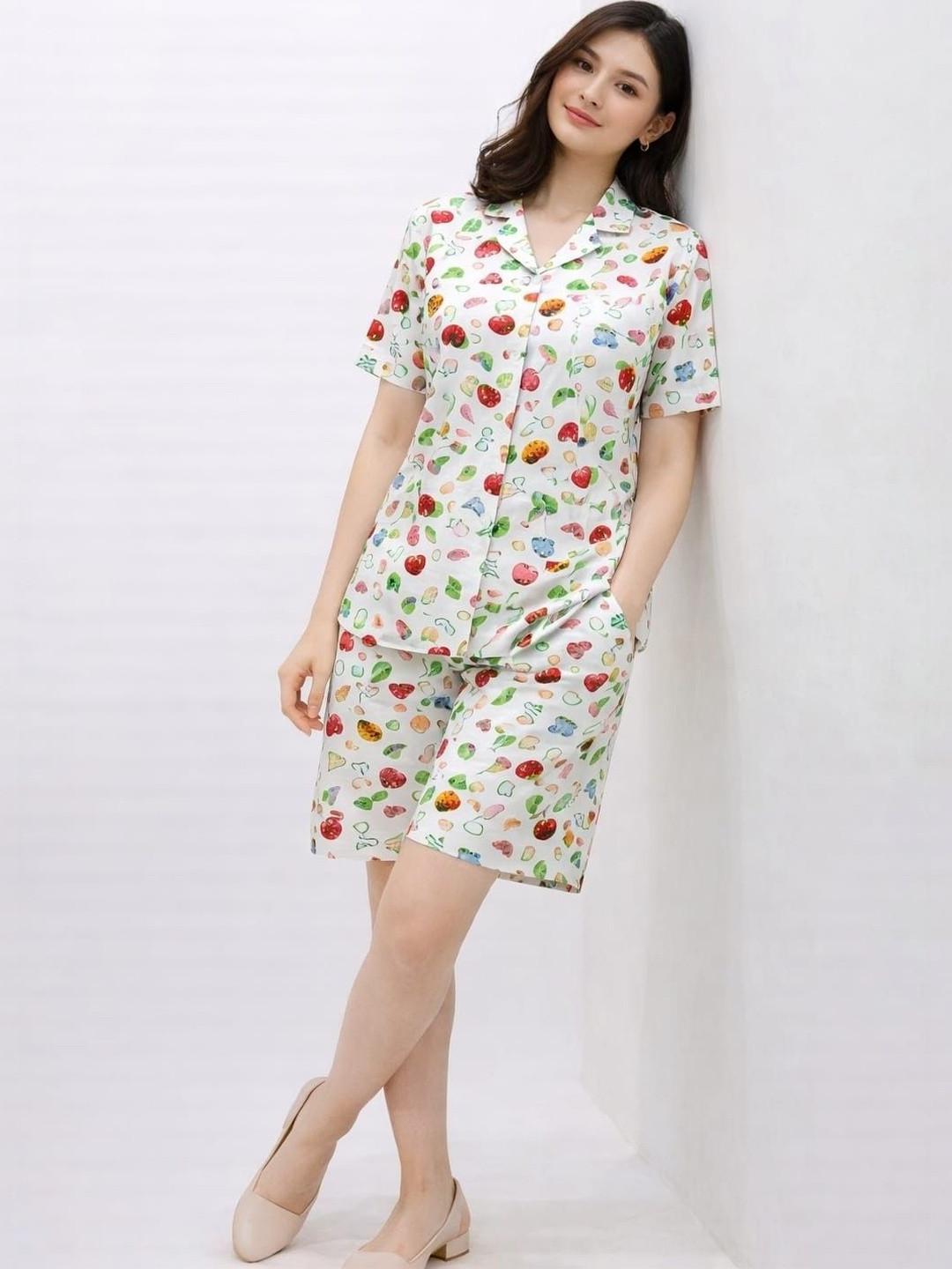 KSR Pure Cotton V-Neck Nightdress
