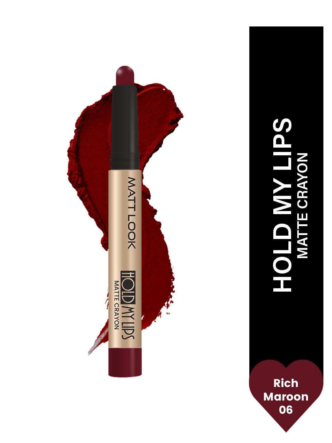 MATTLOOK Hold My Lips Matte Crayon Lipstick - 1.5 g - Rich Maroon