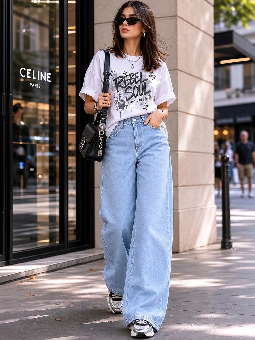 KASHIANXSTYLE Women Loose High-Rise Light Fade Jeans
