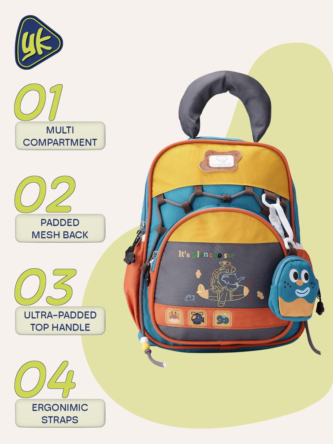 YK Unisex Kids Graphic Backpack with Pouch