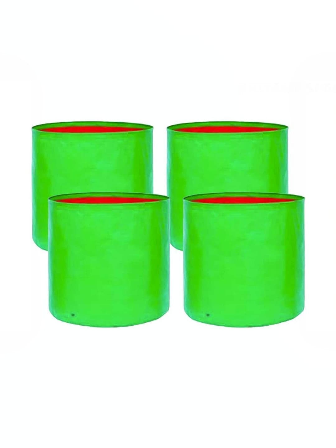 JIRSTAME 4-Pcs Green Round Planters